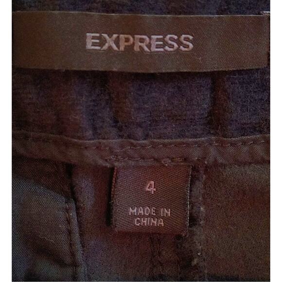 Express Corduroy Pants Women's Size 4 Black Bootcut Mid Rise Pockets Dress Pant - Picture 2 of 13